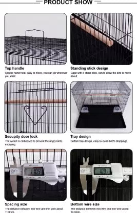2 Feet Birds Cage With Side Opening for Breeding Box jyoti aquarium pets