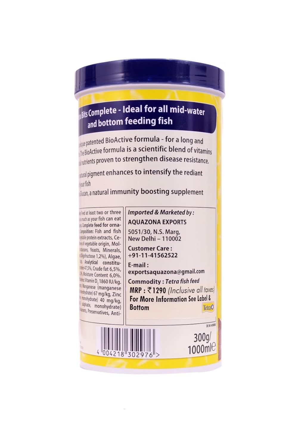 Tetra Bits Complete Fish Pellet Food For All Life Stages 300G / 1000Ml
