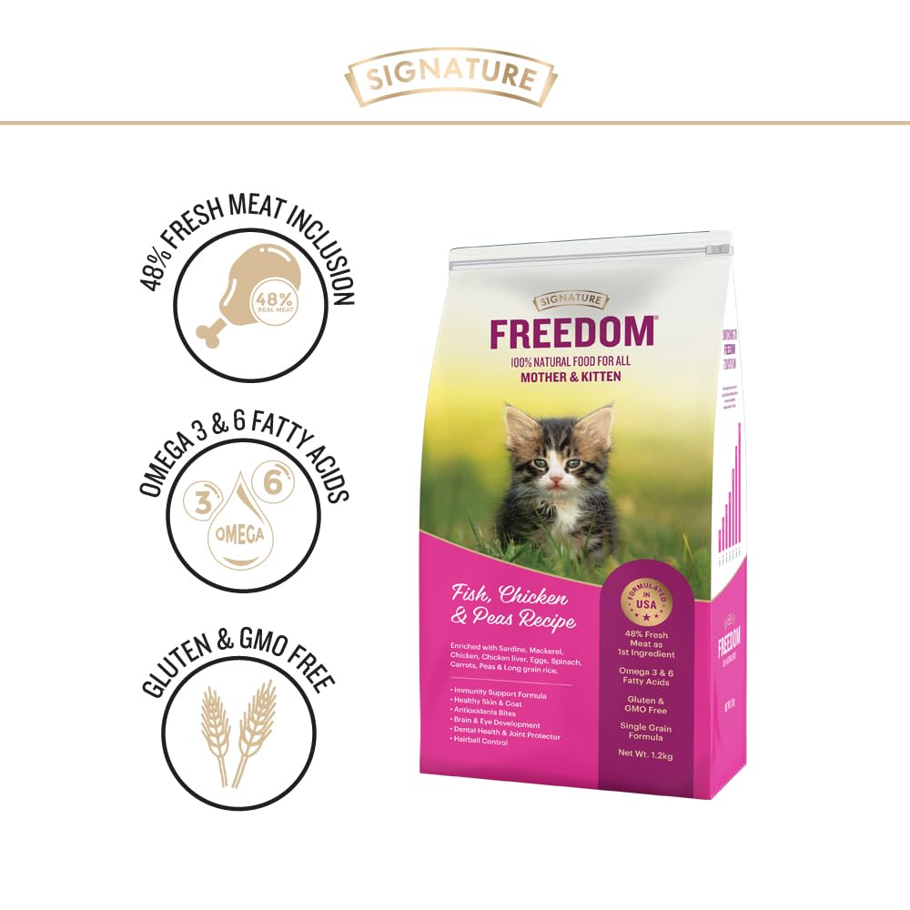 Freedom Kitten Dry Food 1.2 KG With free container