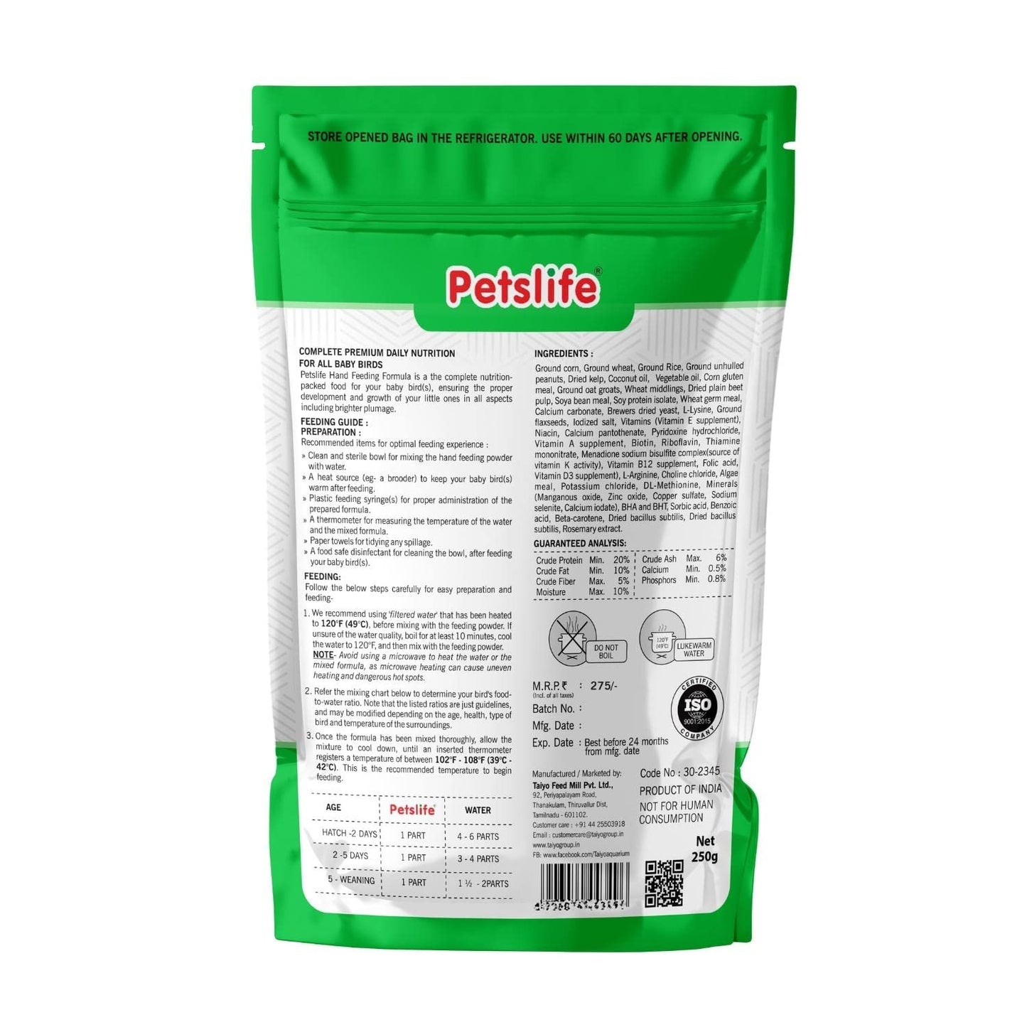 Hand Feeding Formula for Baby Birds jyoti aquarium pets