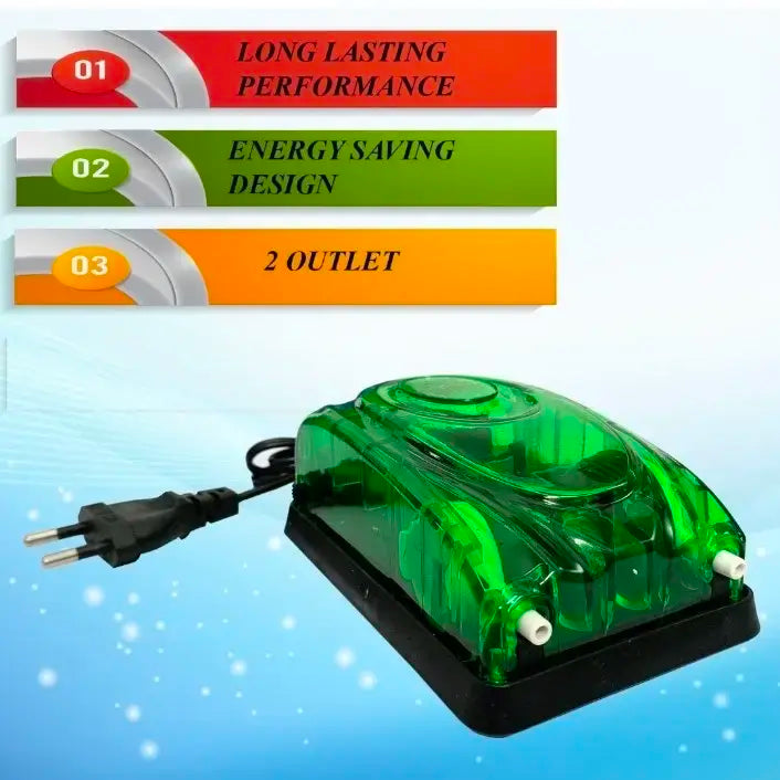 Double Nozzle Air Pump Blue pet jyoti aquarium pets