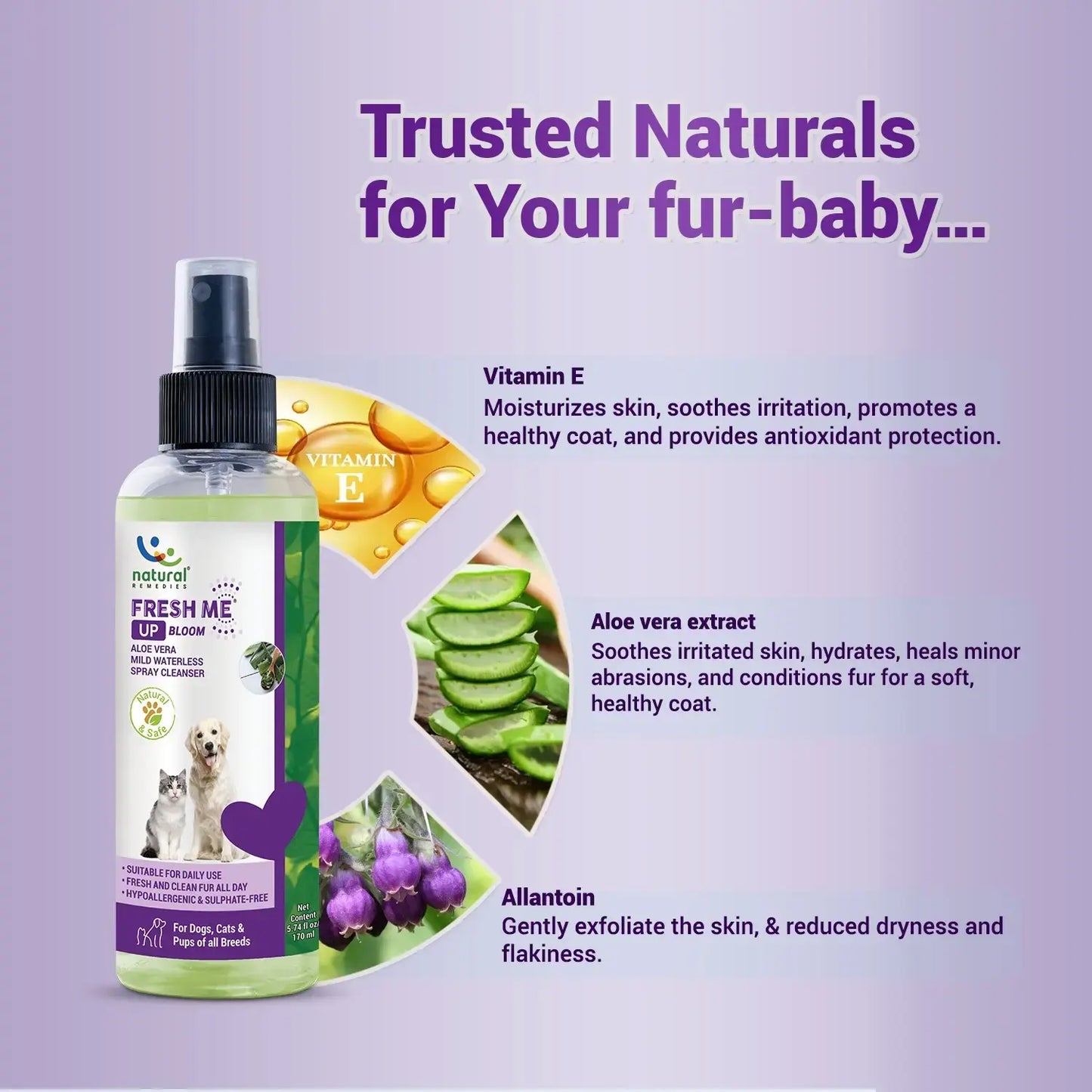 Fresh Me Up Bloom Aloevera Dry Bath jyoti aquarium pets