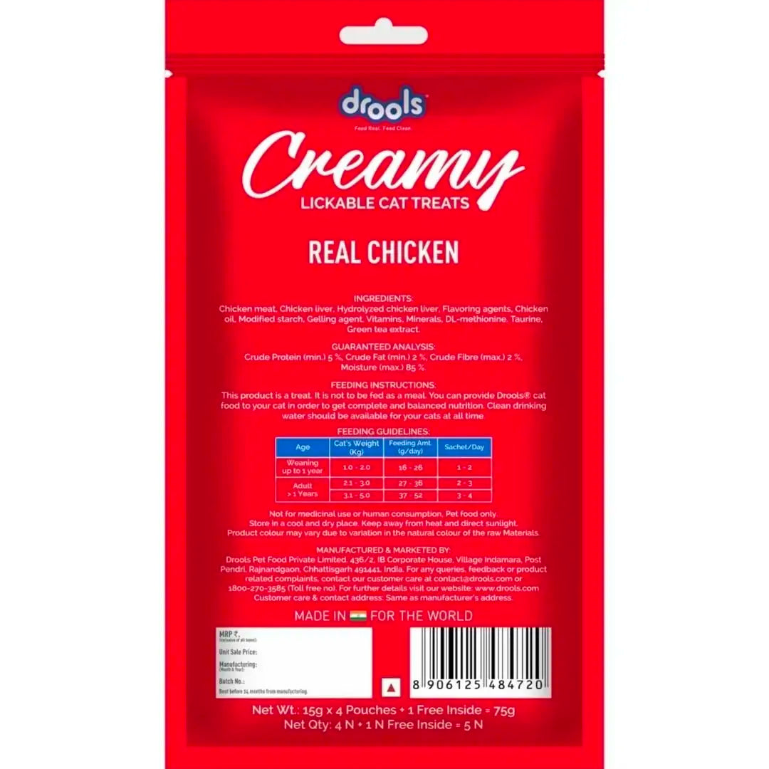 Drools Creamy Lickable Treat Real Chicken Cat Treat jyoti aquarium pets