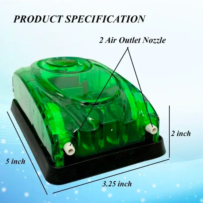 Double Nozzle Air Pump Blue pet jyoti aquarium pets