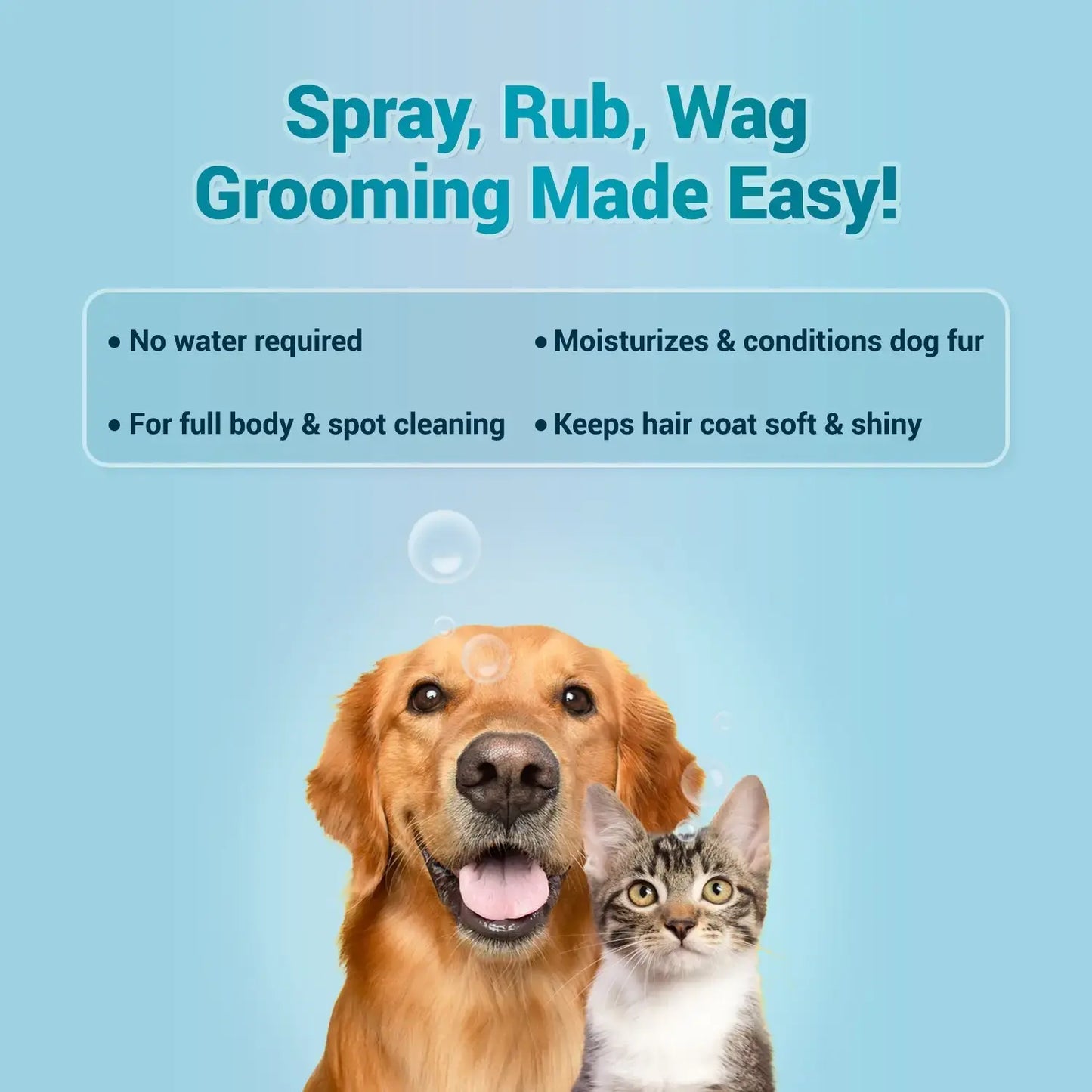 Fresh Me Up Bloom Waterless spray cleanser for dogs and cats Dry Bath jyoti aquarium pets