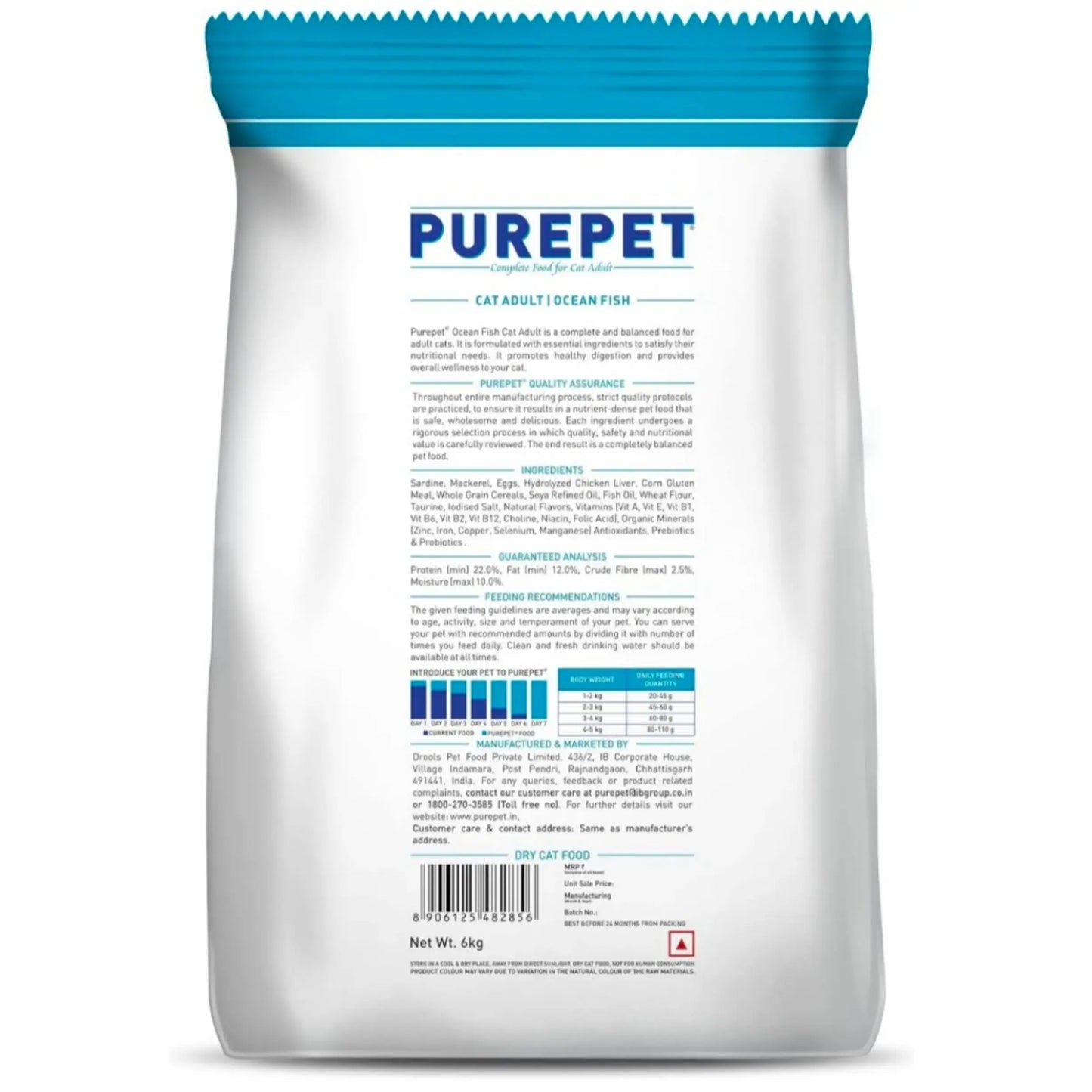 Purepet Adult Dry Cat Food Ocean Fish Flavour 6 kg Pack jyoti aquarium pets