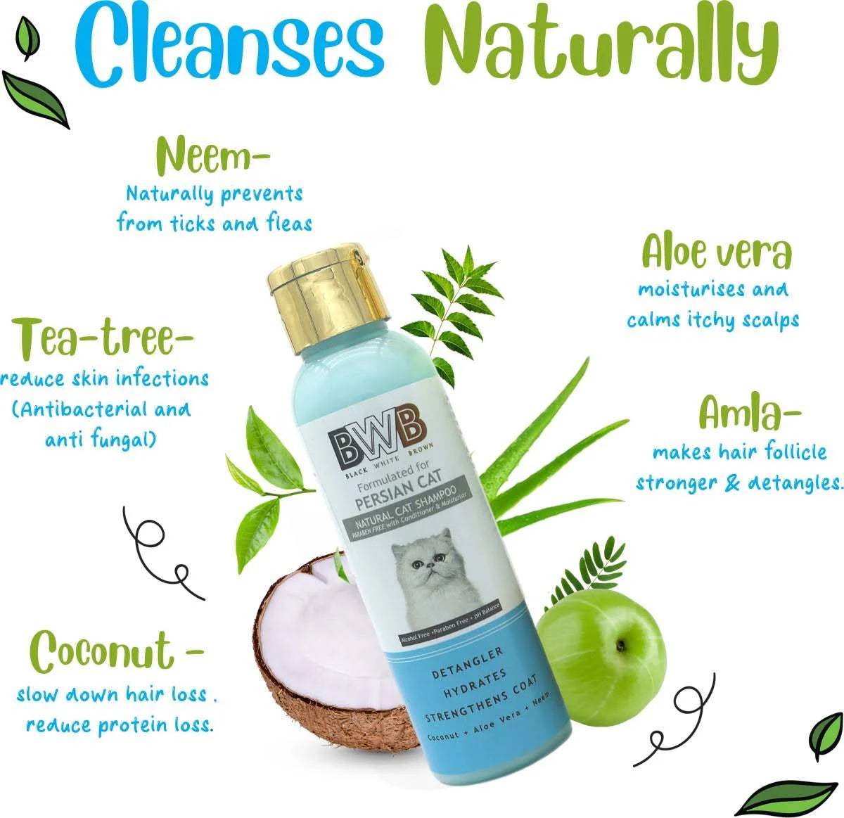 BWB Natural Cat Shampoo jyoti aquarium pets