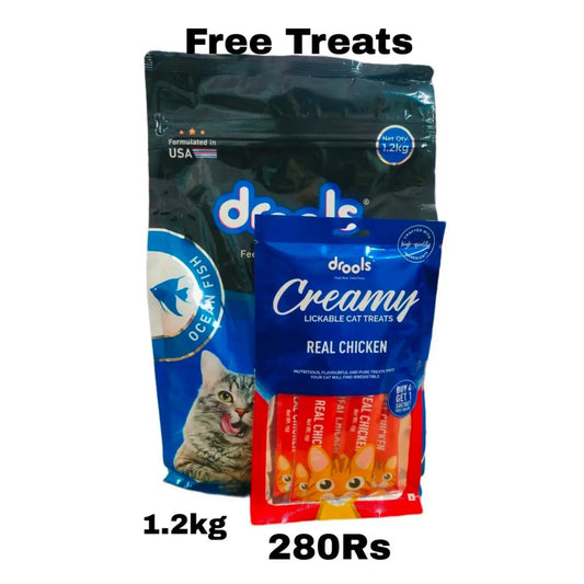 Drools adult cat food 1.2kg with free cat treats jyoti aquarium pets