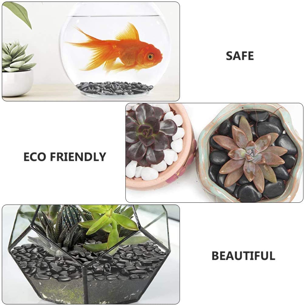 Polished Black aquarium stone jyoti aquarium pets