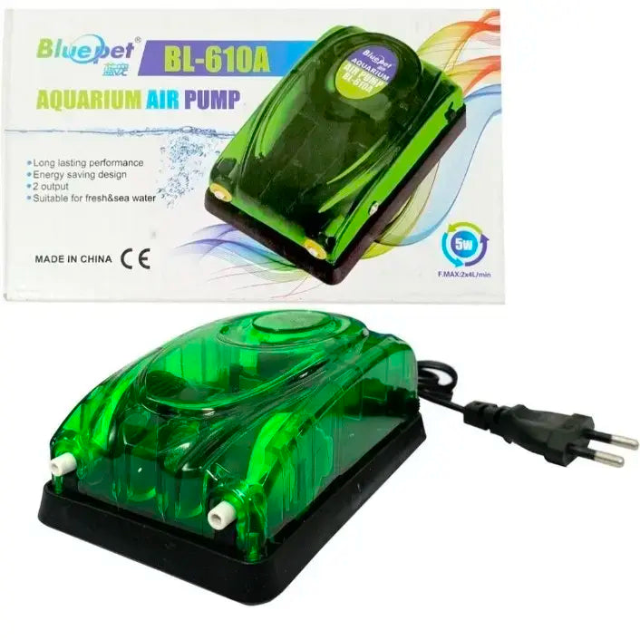 Double Nozzle Air Pump Blue pet jyoti aquarium pets