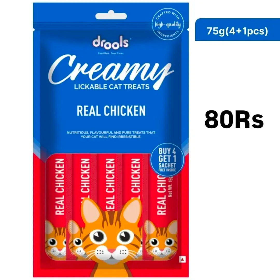 Drools Creamy Lickable Treat Real Chicken Cat Treat jyoti aquarium pets