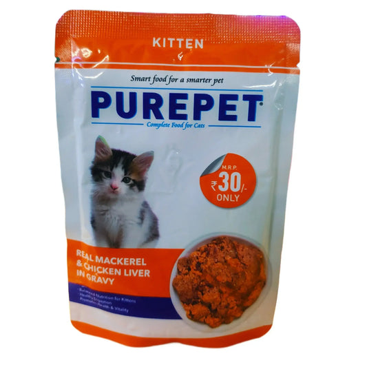 purepet kitten gravy 10 pouch mackerel chicken liver jyoti aquarium pets