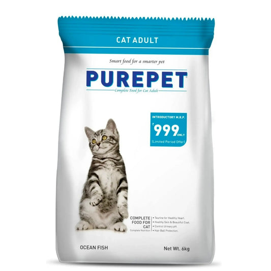 Purepet Adult Dry Cat Food Ocean Fish Flavour 6 kg Pack jyoti aquarium pets