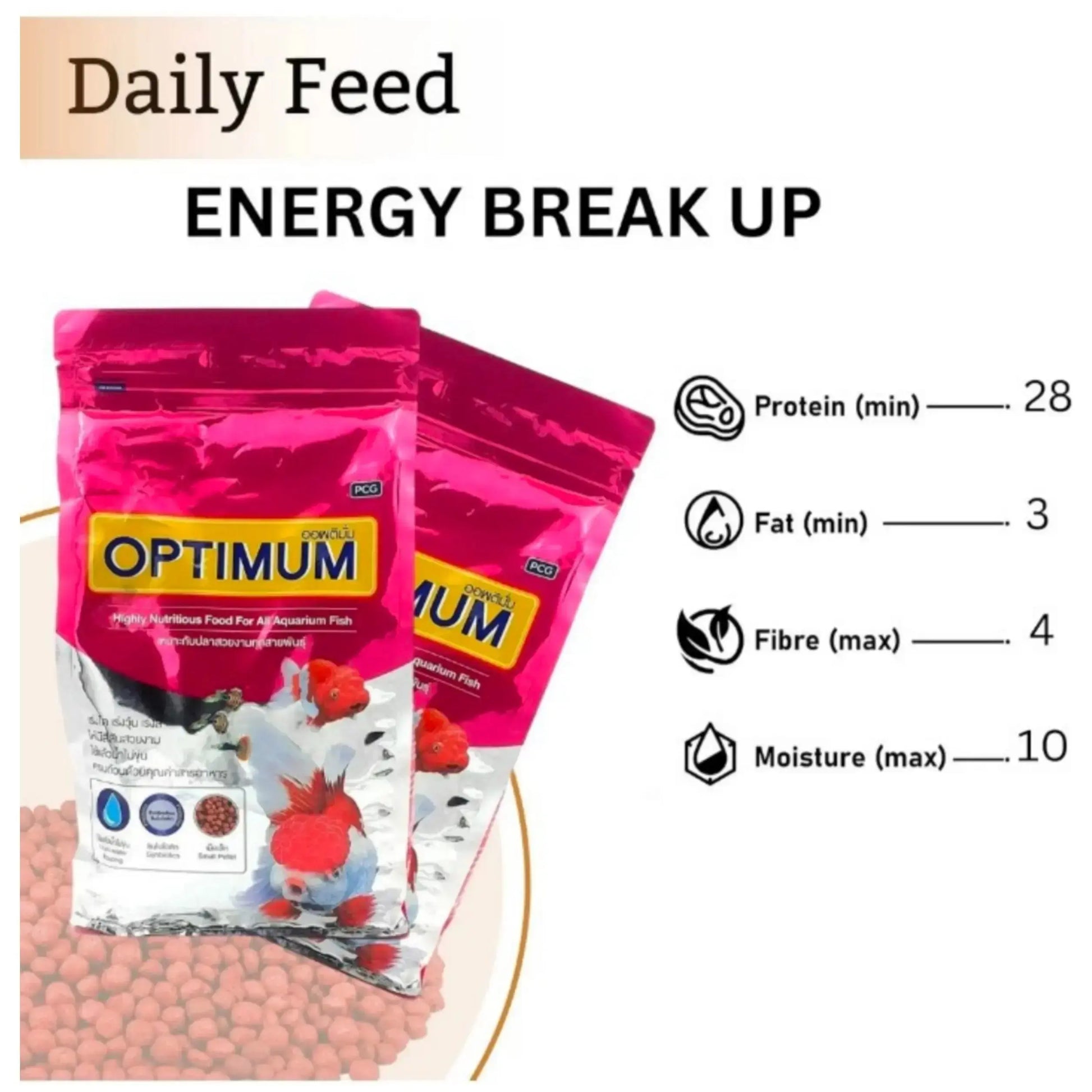 optimum fish food 500gm jyoti aquarium pets