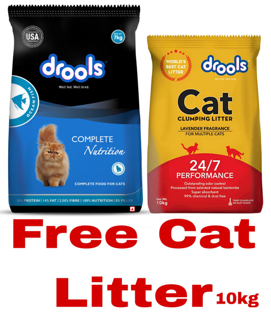 Drools Adult Cat Food 7kg With Free Cat Litter jyoti aquarium pets