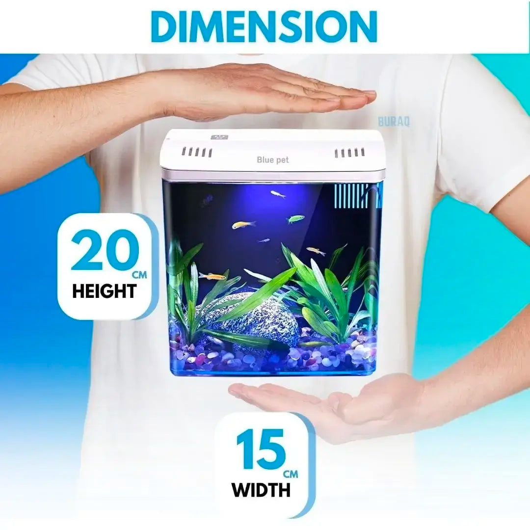 Aquarium Mini Fish Tank with filter and light jyoti aquarium pets