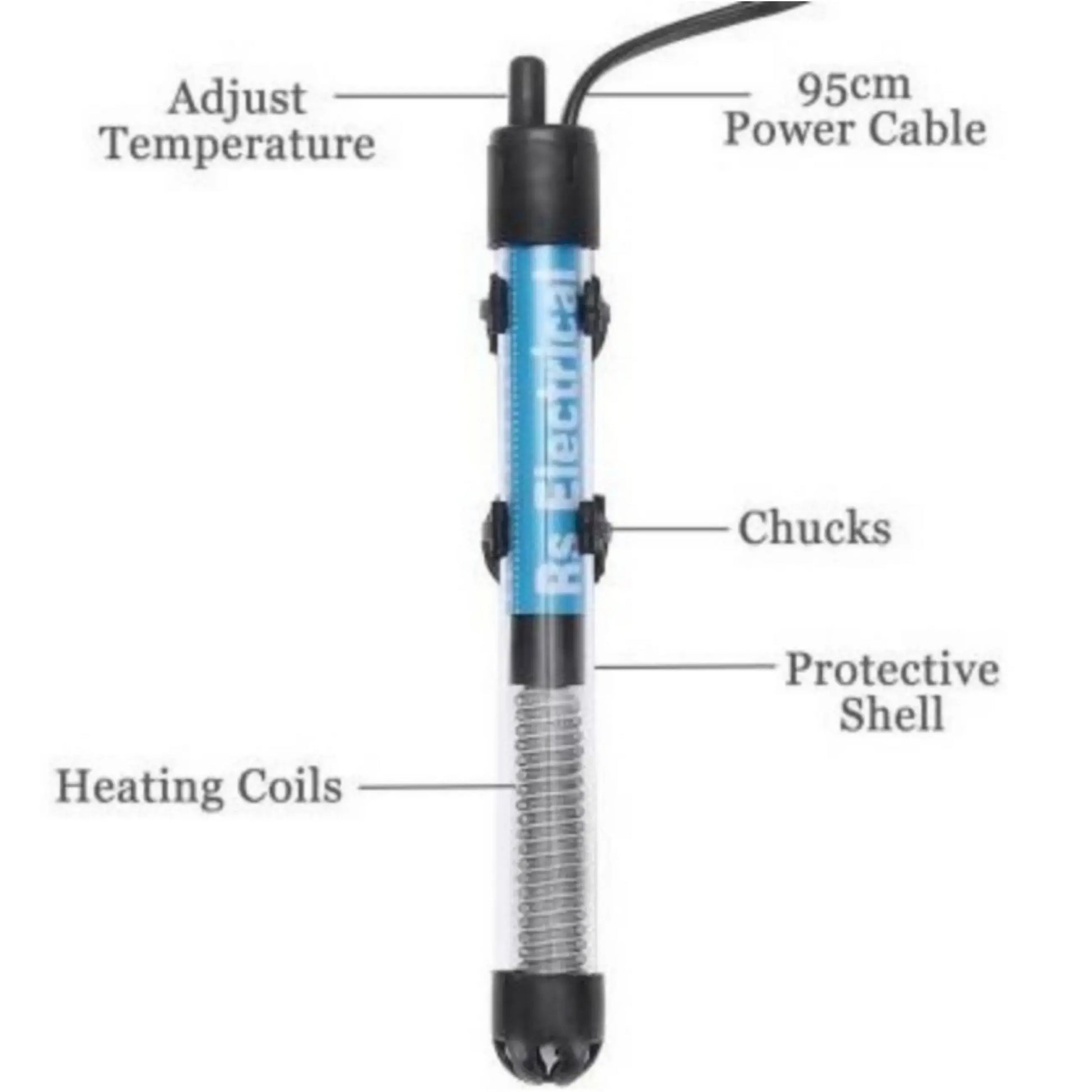 Rs Electrical 200 Watts Aquarium Heater jyoti aquarium pets