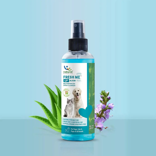 Fresh Me Up Bloom  Waterless spray cleanser for dogs and cats Dry Bath jyoti aquarium pets