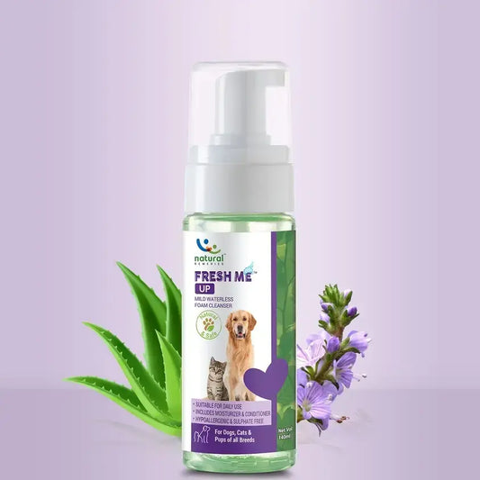Fresh Me Up  Waterless Foam Cleanser for dogs and cats Dry Bath jyoti aquarium pets