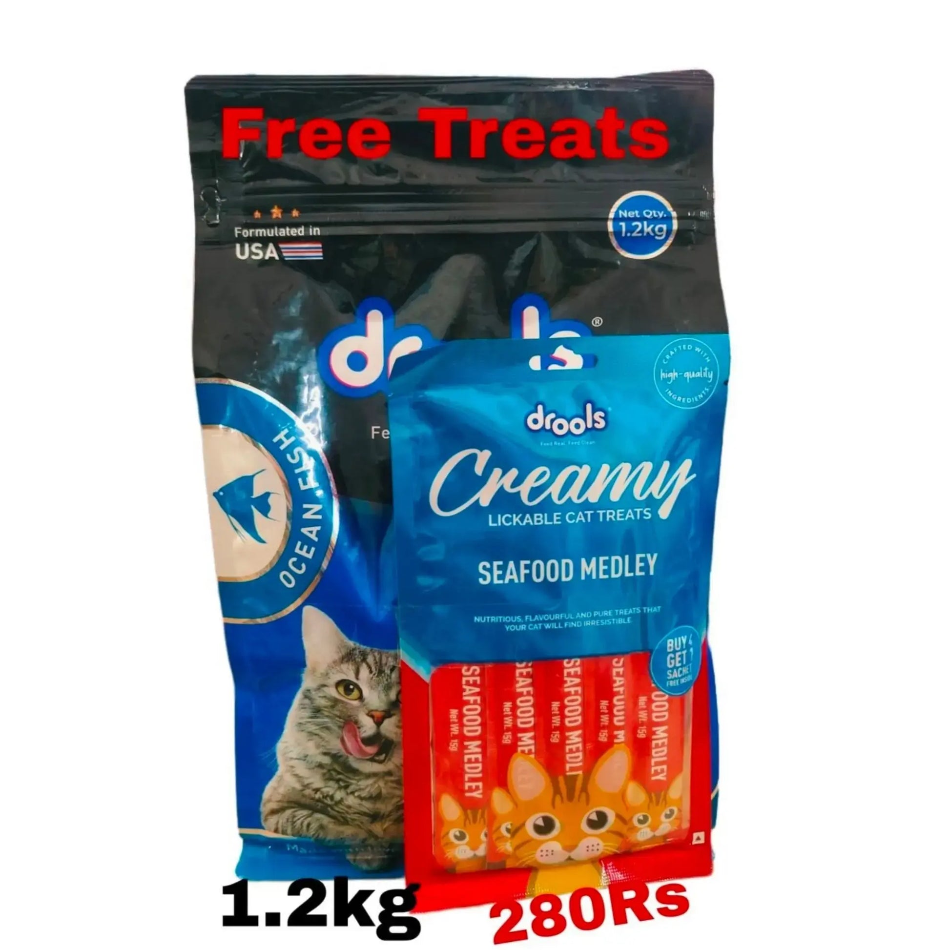 Drools adult cat food 1.2kg with free cat treats jyoti aquarium pets